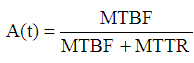 среднее время ремонта (MTTR) и среднее время непрерывной работы (MTBF)